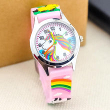 Load image into Gallery viewer, Cartoon Unicorn Childrens Watch 3D Rainbow Pony Girl Wristwatch Quartz Kids Watches Student Silicone Children Toddler Wrist Watch Birthday Gift For Girls Cute Child Watches
