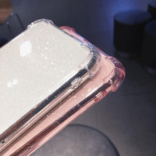 Load image into Gallery viewer, Case For iPhone 13 Pro Max Glitter Shockproof Transparent Phone Case For iPhone 12 11 Pro Max XR XS Max X 7 8 Plus Soft Clear Cover Shiny Case Scratch Resistant Soft Thin Shockproof Case
