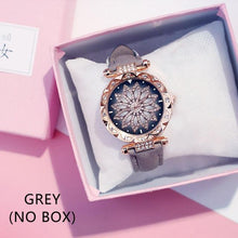 Load image into Gallery viewer, Casual Women Romantic Starry Sky Wrist Watch Bracelet Leather Rhinestone Designer Simple Dress Women's Watches Women Starry Sky PU Leather Strap Quartz Wristwatches For Woman Girls Teenagers

