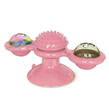 Load image into Gallery viewer, Cat Windmill Toy Funny Massage Rotatable Cat Toys With Catnip LED Ball Teeth Cleaning Pet Newest Windmill Cat Toy with LED and Catnip Ball Cat Turntable Teasing Interactive Toy with a Suction Cup Base Can be Cleaned Rotary Massage Tickle Anti-bite Toy
