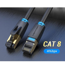 Load image into Gallery viewer, Cat8 Ethernet Cable SSTP 40Gbps 2000MHz RJ45 Network Lan Patch Cord Internet Network LAN Wire Cables with Gold Plated RJ45 Connector For Router Modem Laptop Gaming

