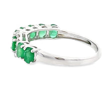 Load image into Gallery viewer, Emerald Diamond Fashion band rings 14KT White Gold
