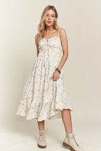 Load image into Gallery viewer, Smocked Floral Sweetheart Neck Cami Summer Dress For Women – Romantic Floral Cami Dress with Sweetheart Neckline &amp; Ruffled Details for Spring &amp; Summer Events
