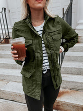 Load image into Gallery viewer, Retro Pocketed Long Sleeve Zip-Up Jacket Lightweight &amp; Stylish Outerwear for Everyday Wear
