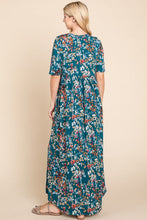 Load image into Gallery viewer, Printed Shirred Maxi Dress For Women – Flattering Shirred Maxi Dress, Comfortable Printed Maxi Dress, Chic Floral Dress, Stylish Shirred Dress, Elegant Maxi Dress, Versatile Printed Dress, Comfortable Fashion
