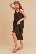 Load image into Gallery viewer, New Summer Midi Cami Dress For Women with Braided Tie Shoulder &amp; Pockets – Soft Cotton Gauze Fabric, Chic &amp; Comfortable Design For Every Occasion
