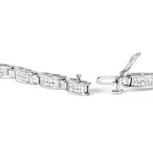 Load image into Gallery viewer, 14K White Gold 2.0 Cttw Baguette and Princess-Cut Diamond Tennis Bracelet (H-I Color, SI1-SI2 Clarity) - 7"

