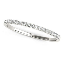 Load image into Gallery viewer, 14k White Gold Pave Setting Diamond Wedding Ring (1/8 cttw)
