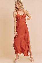 Load image into Gallery viewer, Ruched Side Slit Cutout Back Maxi Cami Dress For Women–Sexy, Elegant, Alluring &amp; Perfect for Formal Occasions
