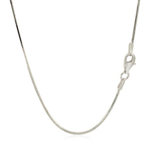 Load image into Gallery viewer, Rhodium Plated 1.2mm Sterling Silver Snake Style Chain
