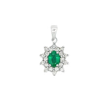 Load image into Gallery viewer, 1.43ct Emerald Diamond Fashion Pendants 14KT White Gold
