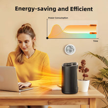 Load image into Gallery viewer, 1500W Portable Ceramic Space Heater with Thermostat &amp; Safety Protection with Carry Handle
