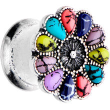 Load image into Gallery viewer, Southwestern Pinwheel Flower Double Flare Plug Set Set 2G to 22mm
