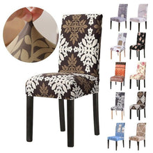 Load image into Gallery viewer, Chair Cover Simple Home  Printed Chair Cover Household Thickened Fleece Chair Cover Universal KitchenDining Chair Cover Spandex tretch Removable Washable Dining Room Chair Protector Slipcovers/Home Decor Dining Room Seat Cover
