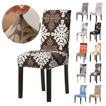 Load image into Gallery viewer, Chair Cover Simple Home  Printed Chair Cover Household Thickened Fleece Chair Cover Universal KitchenDining Chair Cover Spandex tretch Removable Washable Dining Room Chair Protector Slipcovers/Home Decor Dining Room Seat Cover
