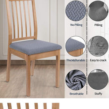 Load image into Gallery viewer, Chair Seat Covers for Dining Room Removable Washable Anti-Dust Seat Protector Removable Dining  Seat Cover And Dining Chair Covers Stretch Seat Cushion Slipcover for Dining Room Kitchen Chairs
