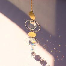 Load image into Gallery viewer, Chandelier Crystal Wind Chime Pendant Metallic Hoop Moon Rainbow Maker Sun Hanging Drop Crystal For Window Curtains Home Decor Gifts Photography Prop
