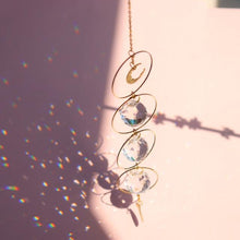 Load image into Gallery viewer, Chandelier Crystal Wind Chime Pendant Metallic Hoop Moon Rainbow Maker Sun Hanging Drop Crystal For Window Curtains Home Decor Gifts Photography Prop
