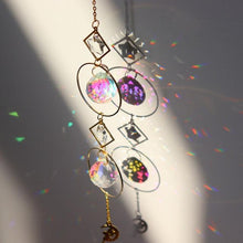 Load image into Gallery viewer, Chandelier Crystal Wind Chime Pendant Metallic Hoop Moon Rainbow Maker Sun Hanging Drop Crystal For Window Curtains Home Decor Gifts Photography Prop

