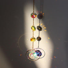 Load image into Gallery viewer, Chandelier Crystal Wind Chime Pendant Metallic Hoop Moon Rainbow Maker Sun Hanging Drop Crystal For Window Curtains Home Decor Gifts Photography Prop
