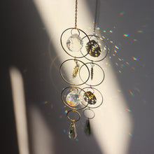 Load image into Gallery viewer, Chandelier Crystal Wind Chime Pendant Metallic Hoop Moon Rainbow Maker Sun Hanging Drop Crystal For Window Curtains Home Decor Gifts Photography Prop
