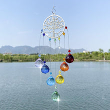 Load image into Gallery viewer, Chandelier Wind Chimes Crystal Prisms Hanging Sun Catcher Beads Chain Sphere Chandelier Lamps Light Pendant for Christmas Day Wedding Plants Cars Window Décor Rainbow  Window Curtains Pendant Home Decor Gifts
