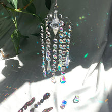 Load image into Gallery viewer, Chandelier Wind Chimes Home Decor Ornaments AB Coating Crystal Prisms Hanging Suncatcher Rainbow Chaser Window Curtains Jewelry Pendant For Home Room Wedding Garden Decor Gifts Photography
