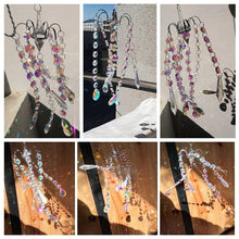 Load image into Gallery viewer, Chandelier Wind Chimes Home Decor Ornaments AB Coating Crystal Prisms Hanging Suncatcher Rainbow Chaser Window Curtains Jewelry Pendant For Home Room Wedding Garden Decor Gifts Photography
