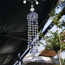 Load image into Gallery viewer, Chandelier Wind Chimes Turkish Blue Evil Eye Moon Sun Star Sun-catcher Rainbow Maker Wind Chimes Wall Hanging Crystal Prisms Hanging Pendant Home Decor Gifts Blessing Protection Decoration
