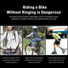 Load image into Gallery viewer, Chargeable Bicycle Bell 120db Waterproof Cycling Bike Bells Electric Horn Mini Portable Cycling Handlebar Bell Bike Tools  Bicycle Bell With 3 Cute Sounds Waterproof Cycle Horn For Kids Road And Mountain Bike
