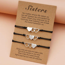 Load image into Gallery viewer, Charm Friendship Bracelets Sister Best Friend Bracelet With Card Matching Heart Distance Bracelets Friendship Gift For Sisters Best Friends Bestie Girls Women Relationship Matching Bracelet Women Jewelry
