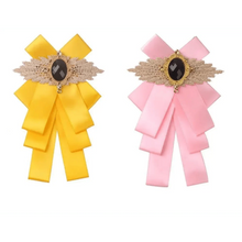 Load image into Gallery viewer, Charming  Butterfly Ladies Bowtie Casual Solid Color Rhinestone Brooch Bowties For Women Fashionable Wedding  Bowtie
