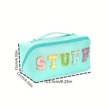 Load image into Gallery viewer, Chenille Letter Patches Cosmetic Bag
