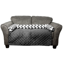 Load image into Gallery viewer, Chevron Reversible Quilted Pet Bed Chair Cover - Assorted Sizes

