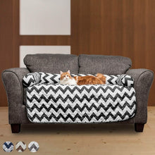Load image into Gallery viewer, Chevron Reversible Quilted Pet Bed Chair Cover - Assorted Sizes
