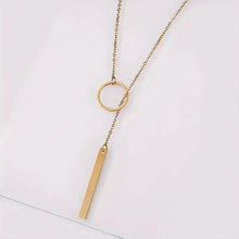 Load image into Gallery viewer, Chic Ethnic-Inspired Alloy Circle &amp; Rod Pendant Necklace
