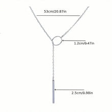Load image into Gallery viewer, Chic Ethnic-Inspired Alloy Circle &amp; Rod Pendant Necklace
