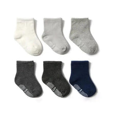 Load image into Gallery viewer, Children Cotton  6 Pairs/Set Anti-slip Socks For Boys Girl Rubber Kid Floor Sock With Grips For 0 To 6 Years Kids
