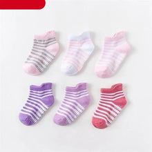 Load image into Gallery viewer, Children Cotton  6 Pairs/Set Anti-slip Socks For Boys Girl Rubber Kid Floor Sock With Grips For 0 To 6 Years Kids
