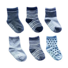 Load image into Gallery viewer, Children Cotton  6 Pairs/Set Anti-slip Socks For Boys Girl Rubber Kid Floor Sock With Grips For 0 To 6 Years Kids

