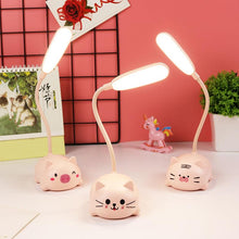 Load image into Gallery viewer, Children Desk Lamp LED Bedside Table Lamp Flexo Balance Light Gooseneck Drawing Iluminaria For Study Badroom Decor Cute Bear Cute Study Lamps for Bedroom Décor
