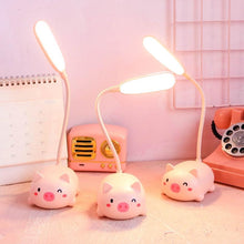 Load image into Gallery viewer, Children Desk Lamp LED Bedside Table Lamp Flexo Balance Light Gooseneck Drawing Iluminaria For Study Badroom Decor Cute Bear Cute Study Lamps for Bedroom Décor

