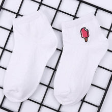 Load image into Gallery viewer, Children's Cotton Socks Cute Cartoon Fruit Embroidery Socks Comfortable Cartoon Socks Combed Out Of Pure Cotton Soft Comfortable Crew Socks For Kids
