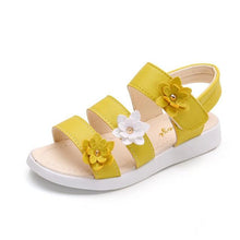 Load image into Gallery viewer, Children's Shoes Summer Style Sandals Girls Princess Beautiful Flower Shoes Kids Flat Sandals Baby Girl Girls Strappy Sandals With Flowers Open-Toe Dress Sandals Beautiful Outdoor Party Sandals
