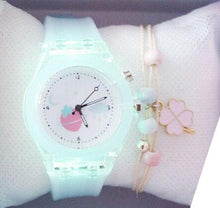 Load image into Gallery viewer, Children Silicone Strap Watches Electronic Colorful Light Source Child Watch Girls Birthday Party Gift Transparent Watchband New Fashion Small Fresh And Simple Girls Electronic Quartz Watch

