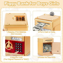 Load image into Gallery viewer, Children's Cartoon Password Box Piggy Bank
