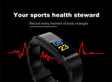 Load image into Gallery viewer, Childrens Sports Watch LED Display Touch Color Screen Top Electronic Watch Waterproof Heart Rate Pedometer Fitness Tracker Heart Rate Sleep And Stress Monitoring Water Resistant Fitness Watch
