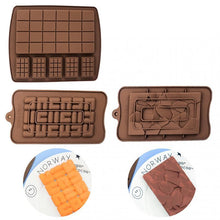 Load image into Gallery viewer, Chocolate Mold Silicone Waffle Pudding Baking Tool Love Fragments Shapes Mould Chocolate Chip Mold Baking Tool Cake Mold Popsicle Molds Non-Stick Silicone Candy Molds
