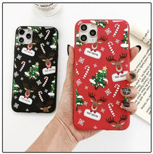 Load image into Gallery viewer, Christmas Beautiful Santa Phone Case For iPhone 13 14 12 11 Pro Max Mini 14Plus Soft Silicone Cover Christmas Silicone Mobile Phone Case Protective Case Comfortable Case for iPhone
