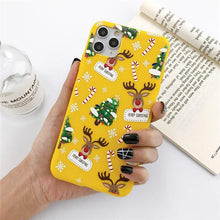 Load image into Gallery viewer, Christmas Beautiful Santa Phone Case For iPhone 13 14 12 11 Pro Max Mini 14Plus Soft Silicone Cover Christmas Silicone Mobile Phone Case Protective Case Comfortable Case for iPhone
